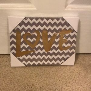 LOVE Chevron Wall Decor